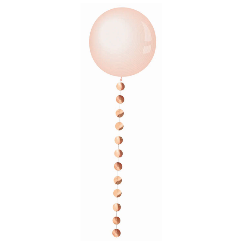 6' Rose Gold Metallic Foil Mini Circle Garland - Balloon Tassel | 1 Count