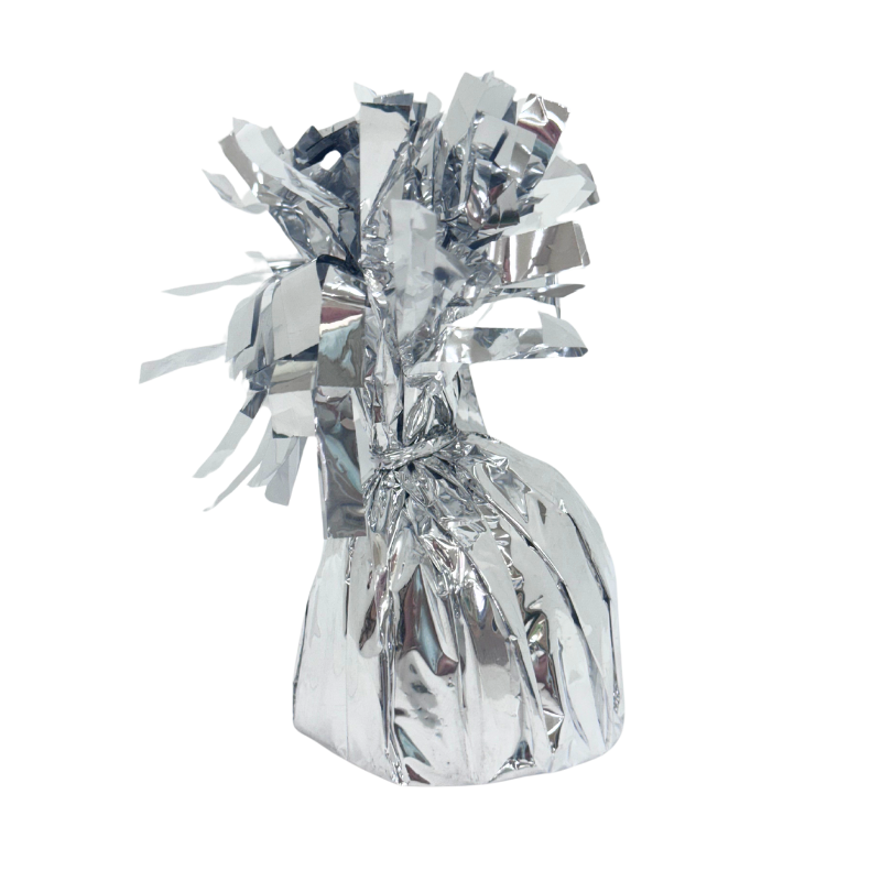 6 oz Silver Foil Balloon Weight | 1 count
