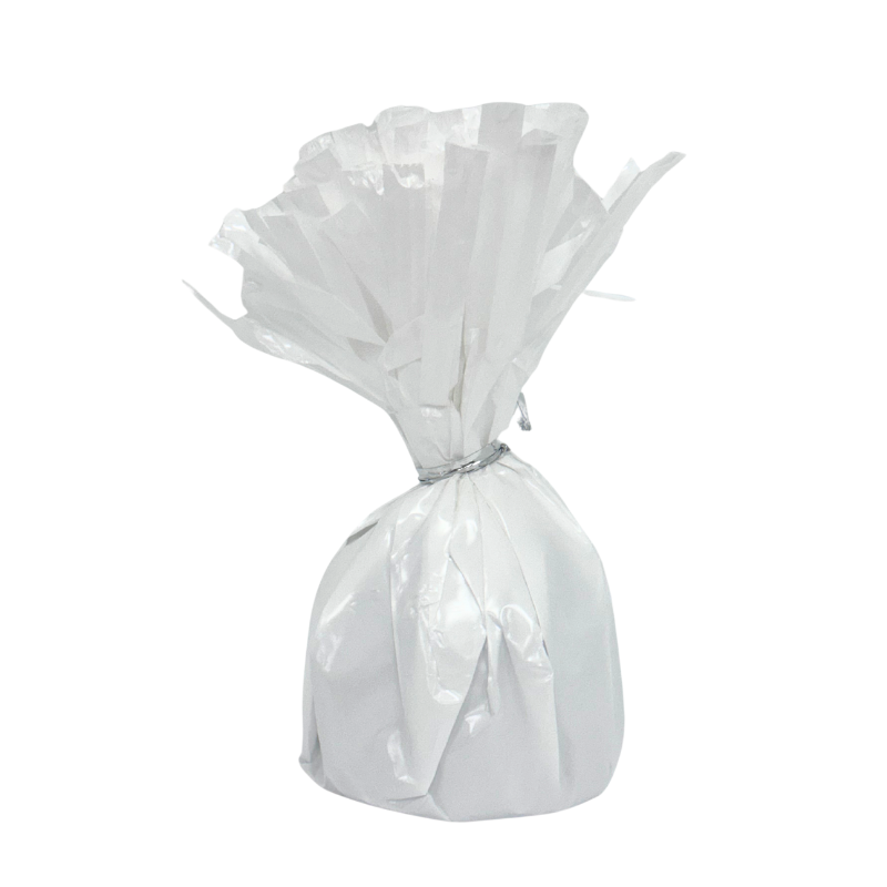 White 6 oz Foil Balloon Weight | 1 count