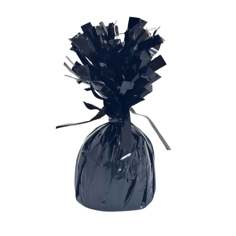 6 oz Black Foil Balloon Weight | 1 count