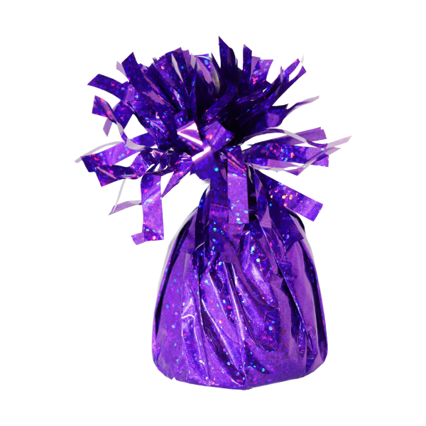 6 Oz Purple Holographic Foil Balloon Weight | 1 Count