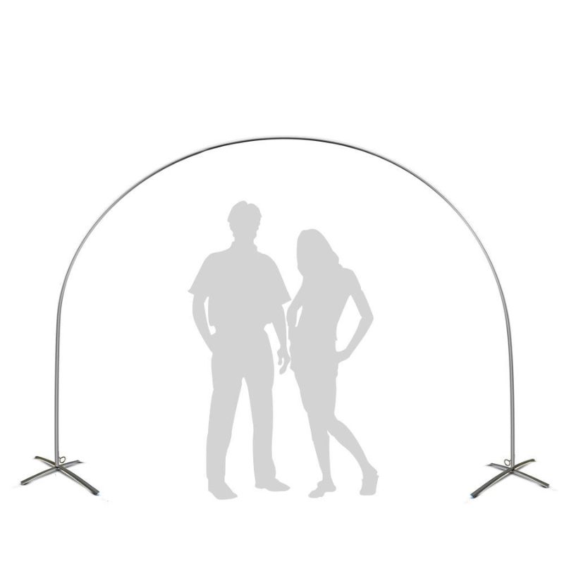 25' Silver Rainbow Aluminum Snap & Click Arch Balloon Frame | Light Weight, Easy To Transport!