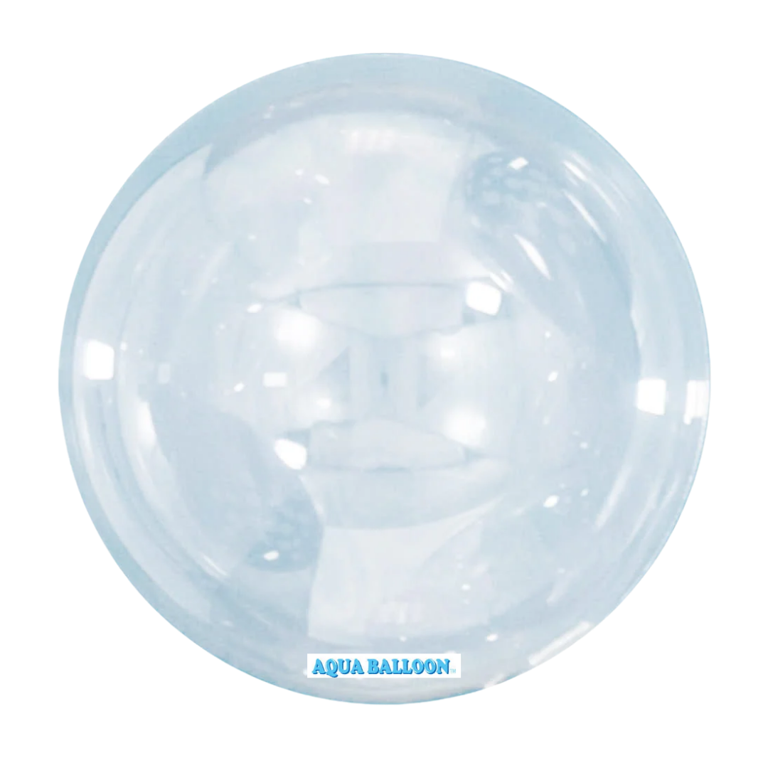 Small Clear Aqua Balloons By Pioneer - Inflates 3" - 5" | 10 Count