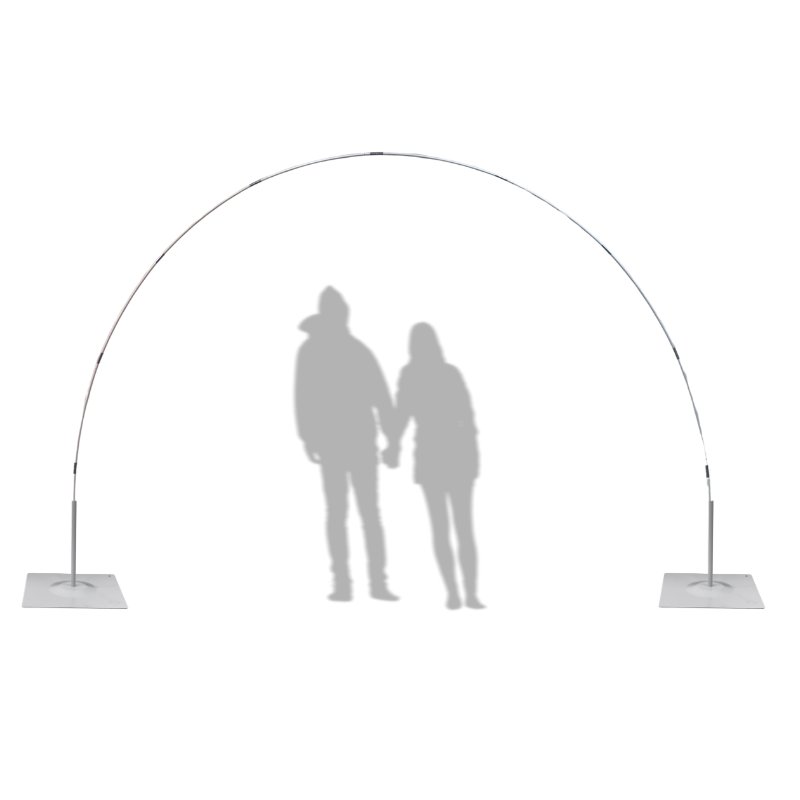 12' x 9' Borosino Heavy Metal Shock Cord Balloon Frame Arch Kit - Easy To Assemble | Free Shipping Not Available