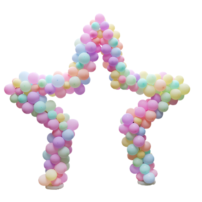 10.5' Aluminum Star Shape Balloon Frame - Snap & Click Technology! | Free Shipping Not Available