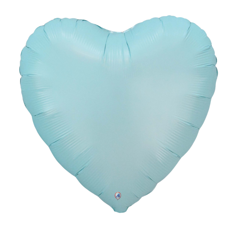 20" AAB Baby Blue Heart Matte Foil Balloon | Buy 5 Or More Save 20%