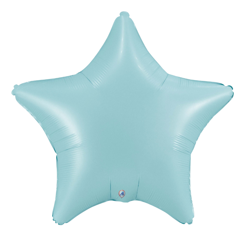 22" AAB Baby Blue Star Matte Foil Balloon | Buy 5 Or More Save 20%