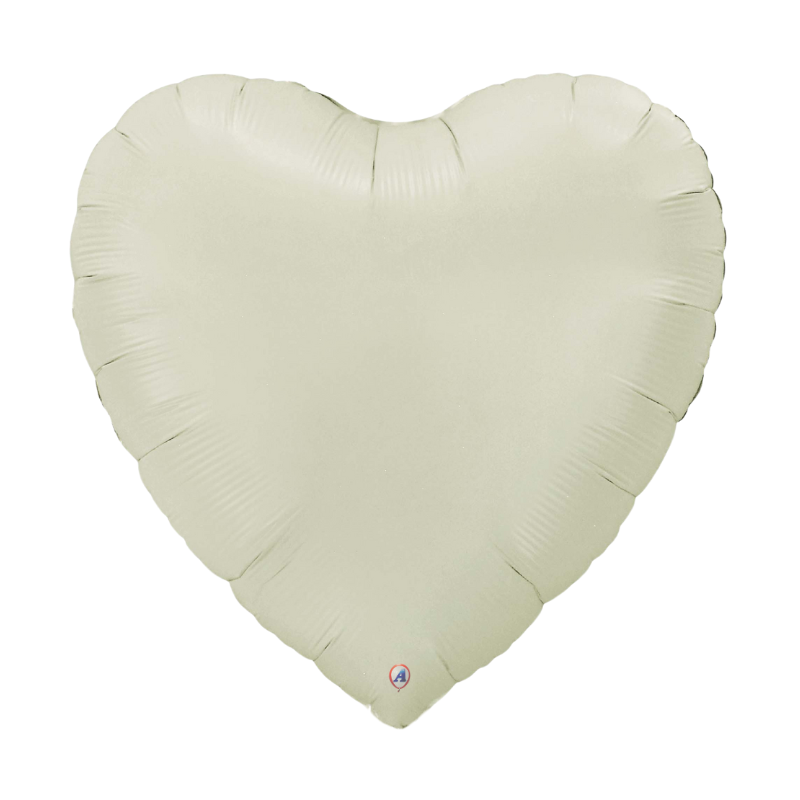 20" AAB Beige Heart Matte Foil Balloon | Buy 5 Or More Save 20%