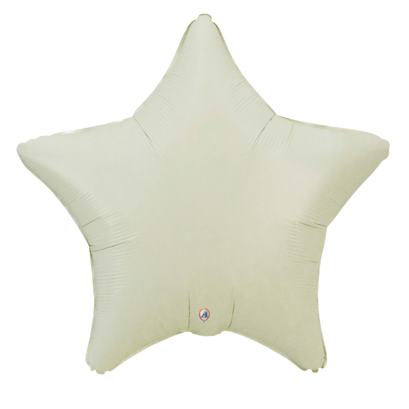 22" AAB Beige Star Matte Foil Balloon | Buy 5 Or More Save 20%