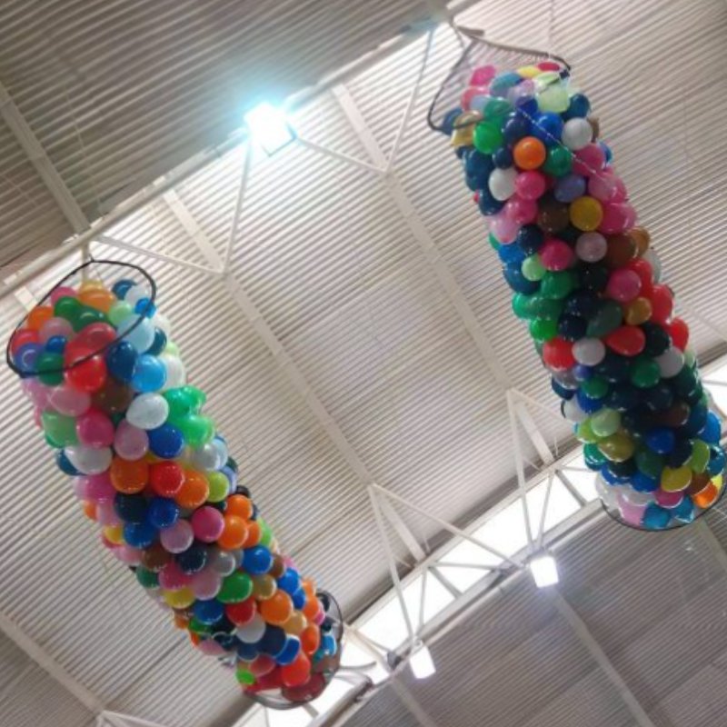 Silver Rainbow Boss 1000 Pre Strung Balloon Drop Net - 23 Feet x 4.5 Feet | Holds 500 11" or 1000 9" Balloons