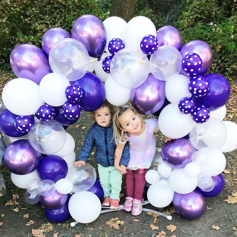 3' Silver Rainbow Circle Hoop Aluminum Snap & Click Balloon Frame