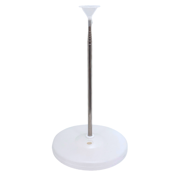 Base de Ballon Télescopique Arc-en-Ciel Argenté Pro - Colonne Réglable - Kit de Centre de Table | 1 Unité