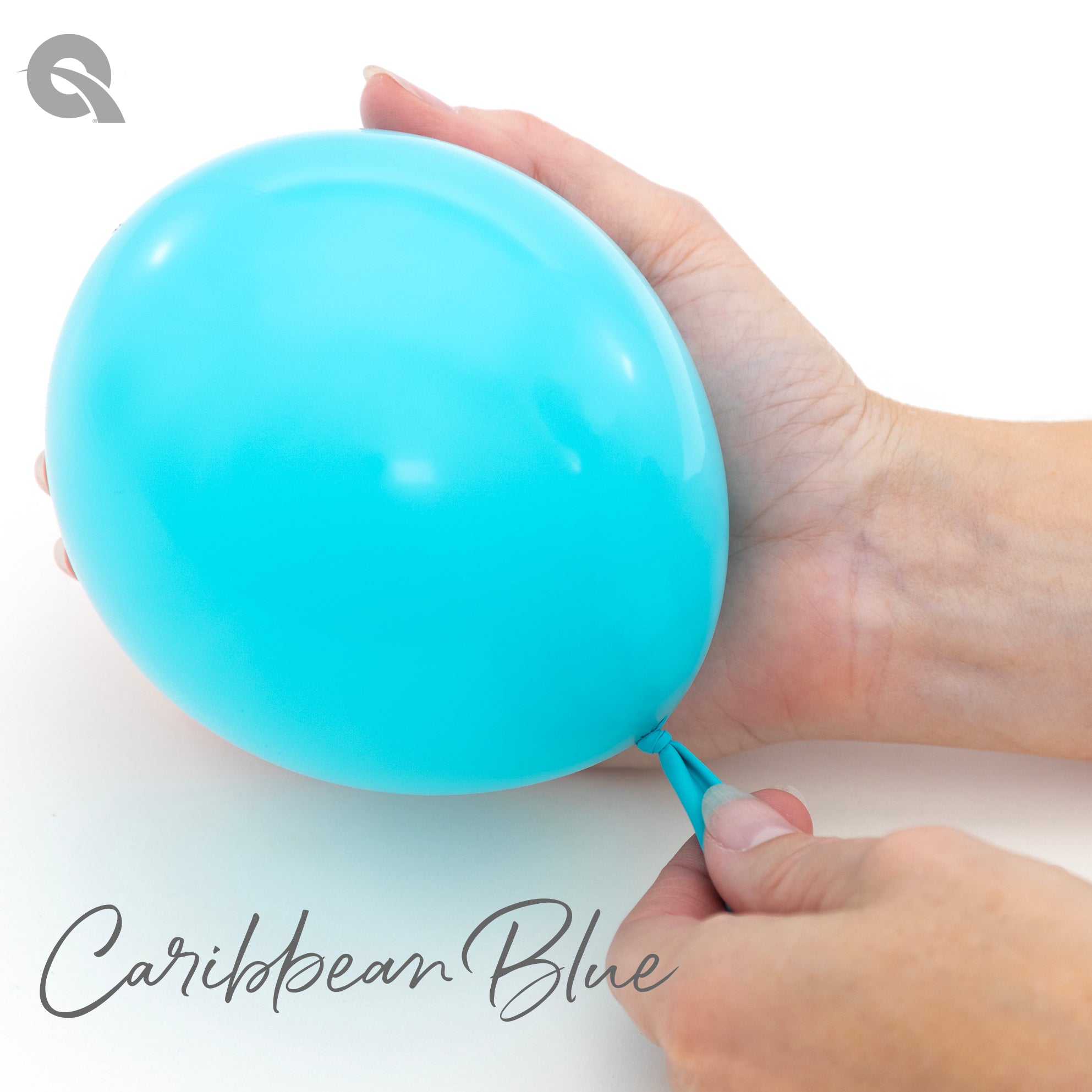 16" Qualatex Fashion Caribbean Blue Latex Balloons | 50 Count