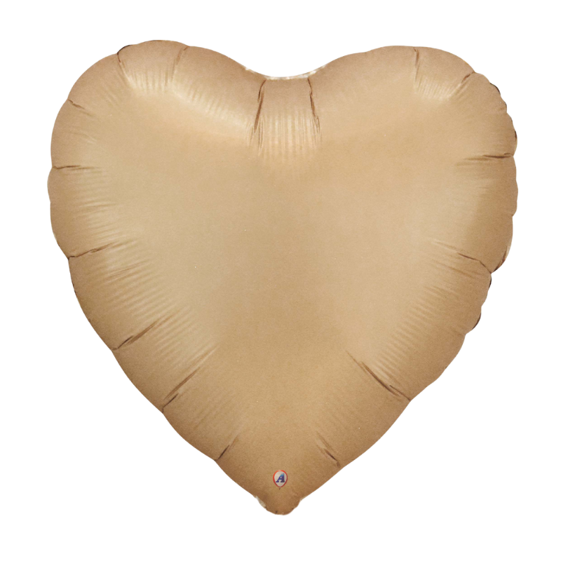 20" AAB Champagne Heart Matte Foil Balloon | buy 5 Or More Save 20%
