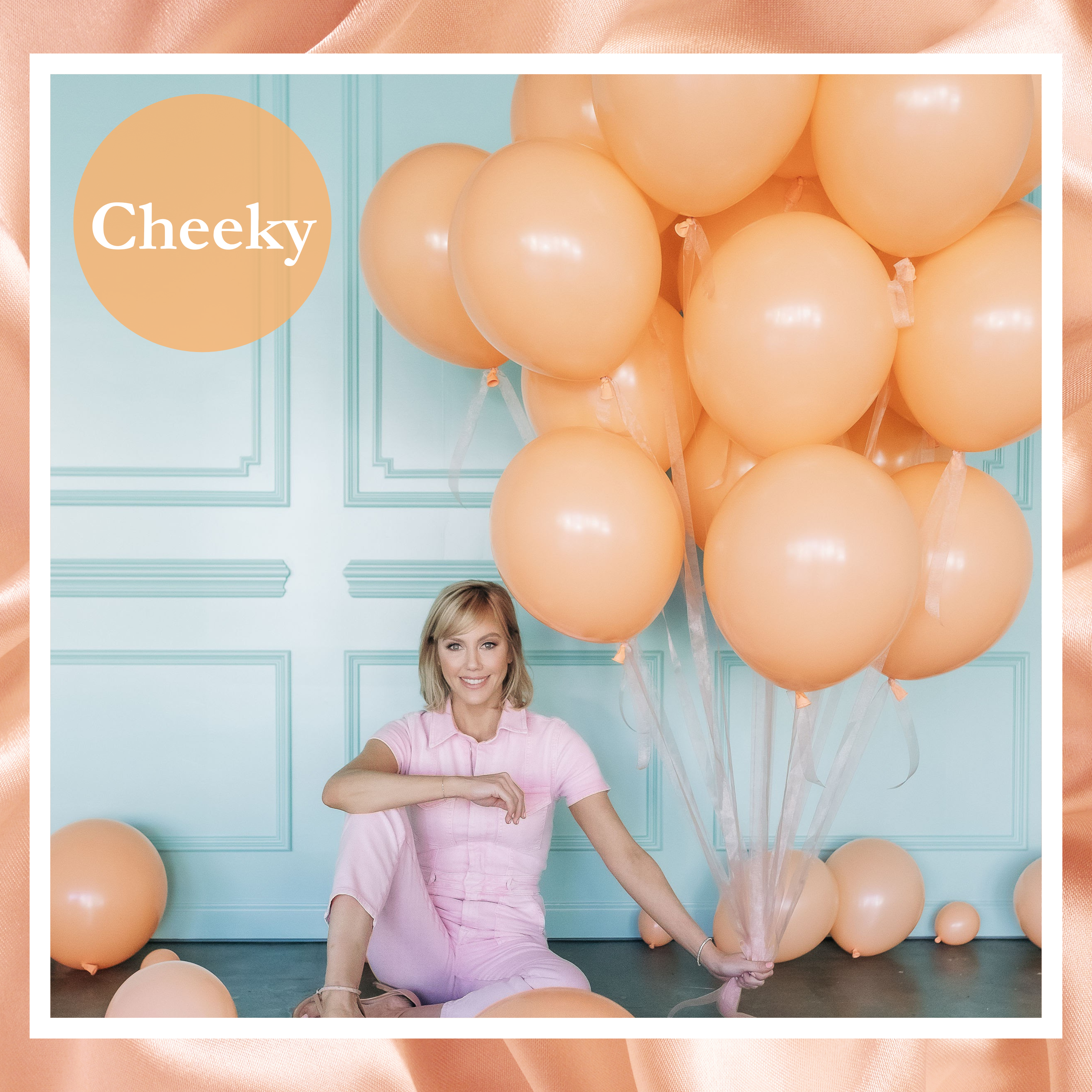 17" TUFTEX Cheeky - Peach Latex Balloons | 50 Count