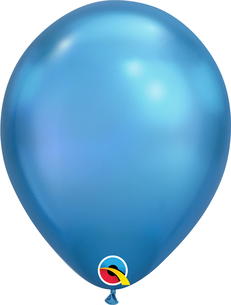 7" Qualatex Chrome Blue Latex Balloons | 100 Count