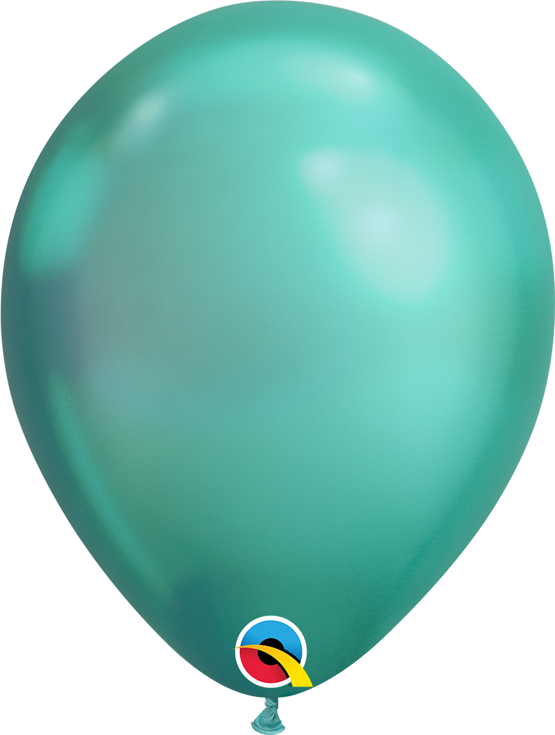 7" Qualatex Chrome Green Latex Balloons | 100 Count