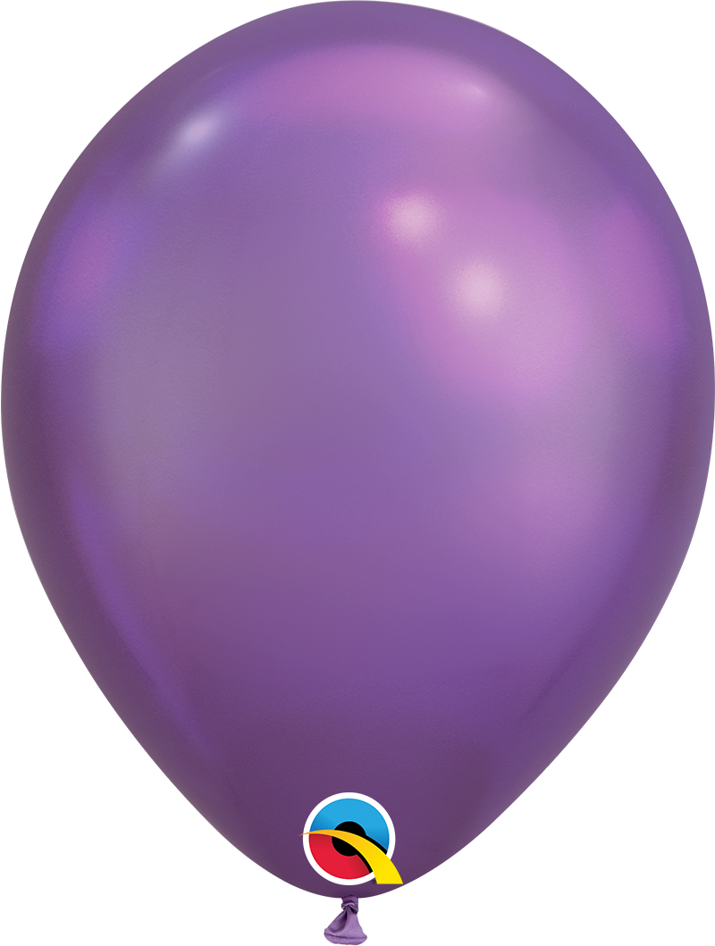 11" Qualatex Chrome Purple Latex Balloons | 100 Count
