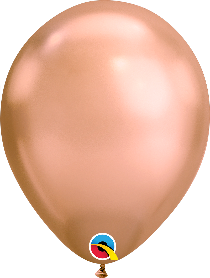 11" Qualatex Chrome Rose Gold Latex Balloons | 100 Count
