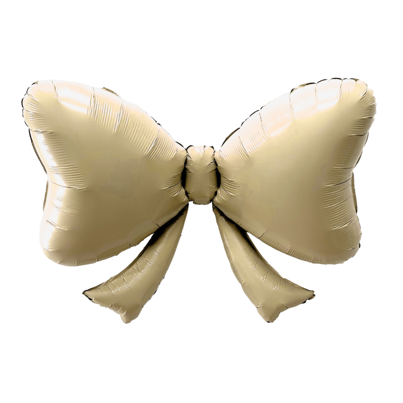 40" Burst Party Co. Cream Classic Bow Foil Balloon