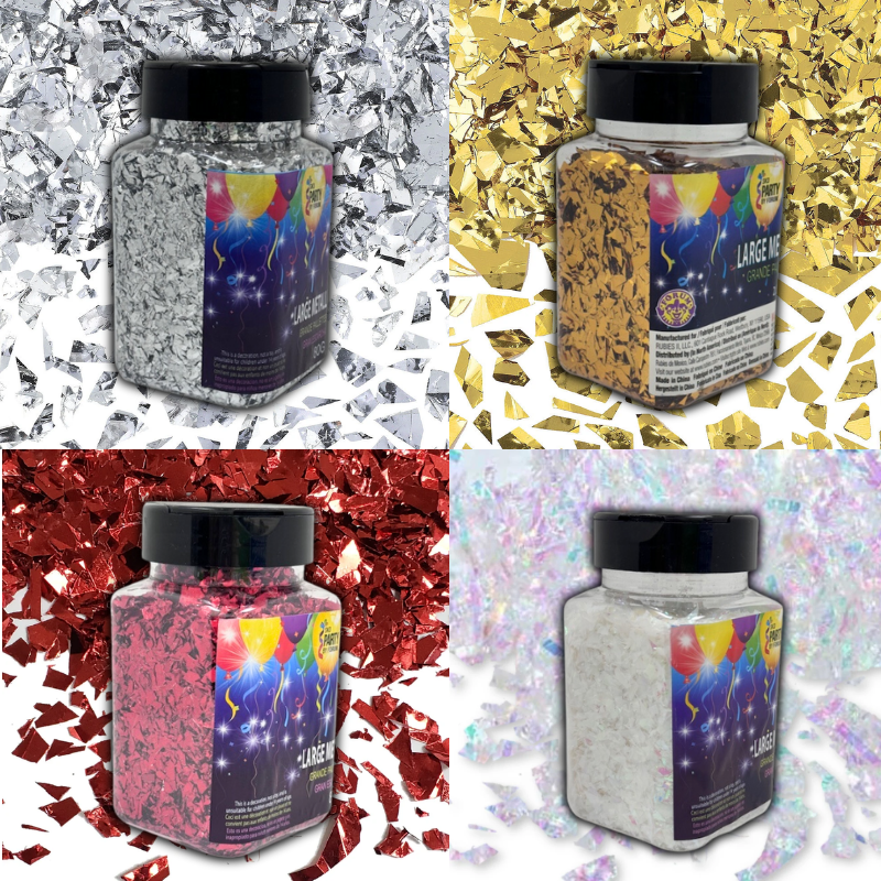 80 Grams Large Metallic Glitter Confetti | 1 Count