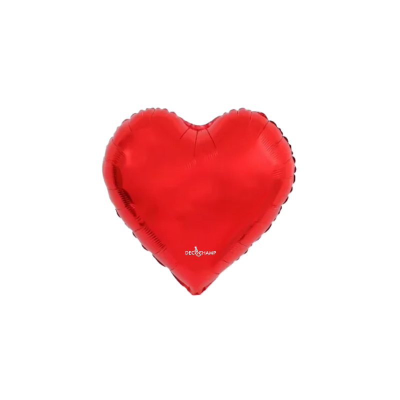 4" Decochamp Red Deco Heart Air-Fill Foil Balloon | 5 Count