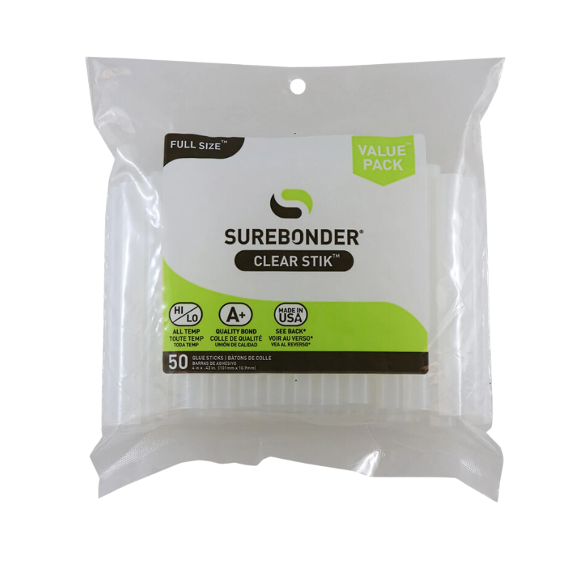 4" Surebonder Dual Temp Hot Glue Sticks | 50 Count