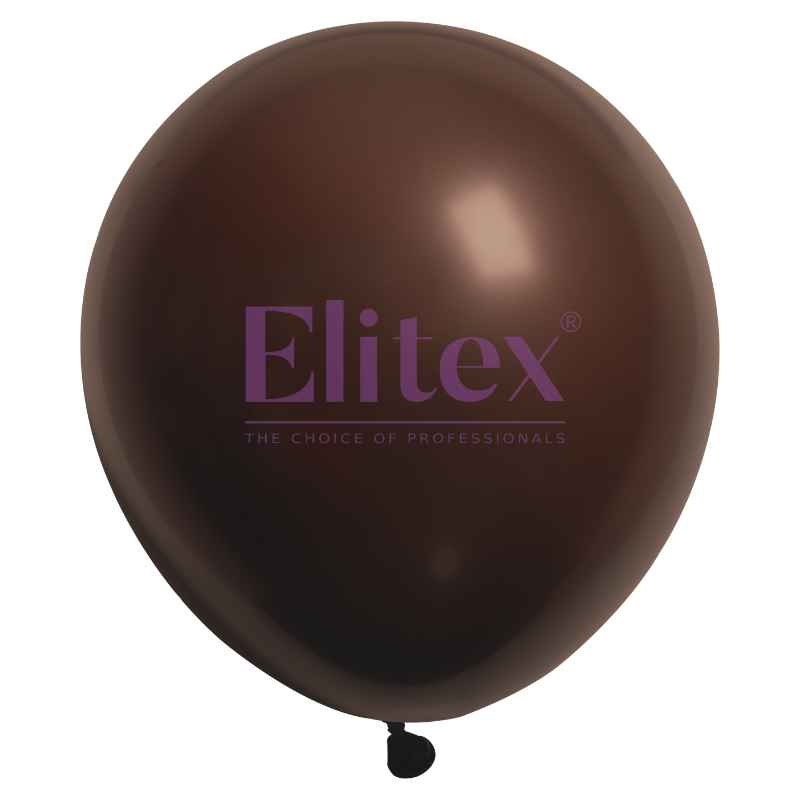 6" Elitex Dark Brown Standard Round Latex Balloons | 50 Count