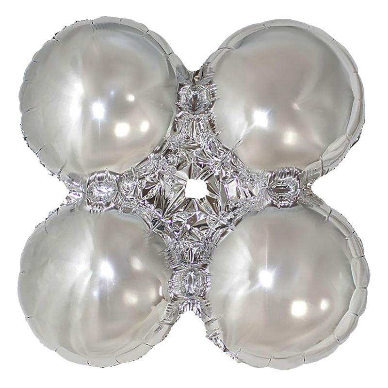 30" Mayflower Metallic Silver Decorator Quad Foil Balloon