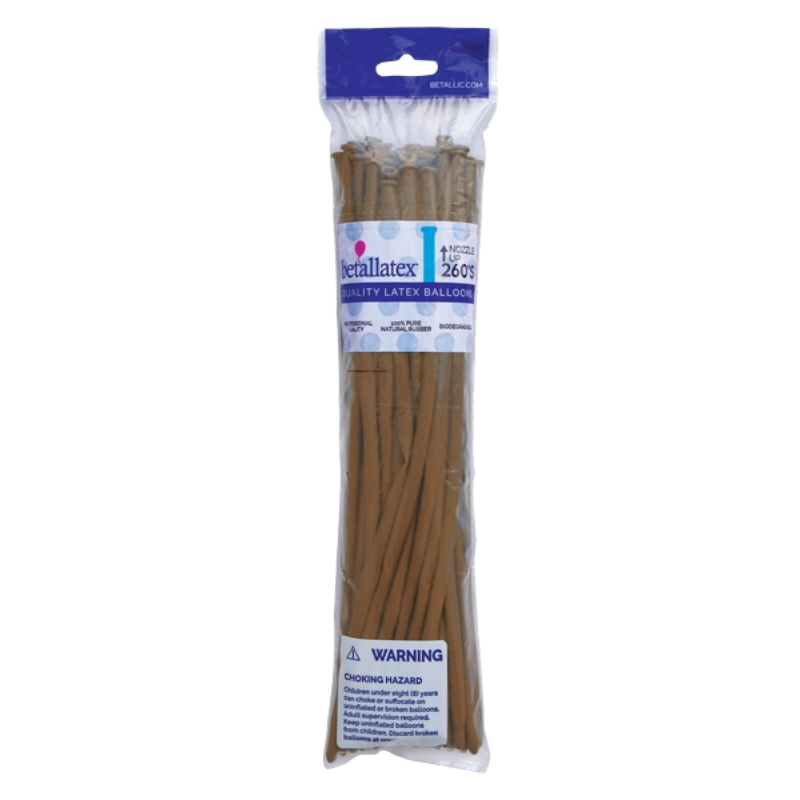 260s Sempertex Nozzles Up Deluxe Coffee Twisting - Entertainer Latex Balloons | 50 Count