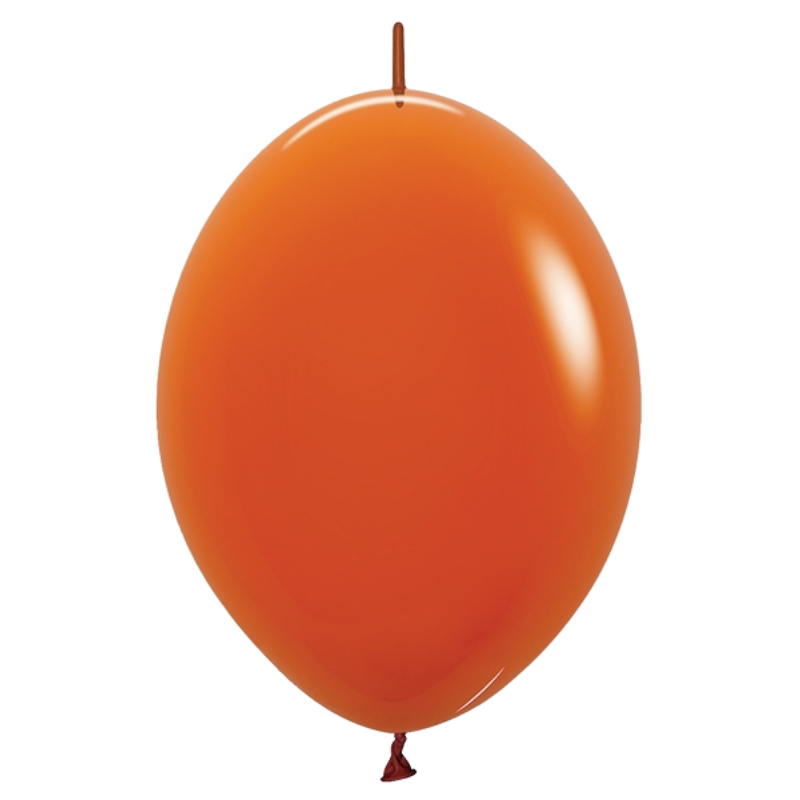 6" Sempertex Deluxe Sunset Orange Link-O-Loon Latex Balloons | 50 Count