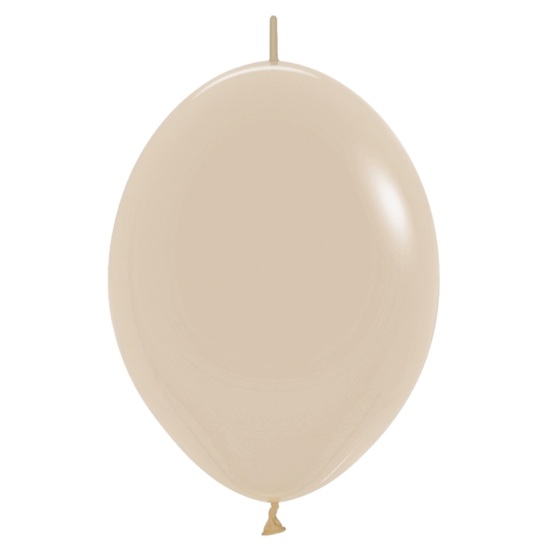 12" Sempertex Deluxe White Sand Link-O-Loon Latex Balloons | 50 Count