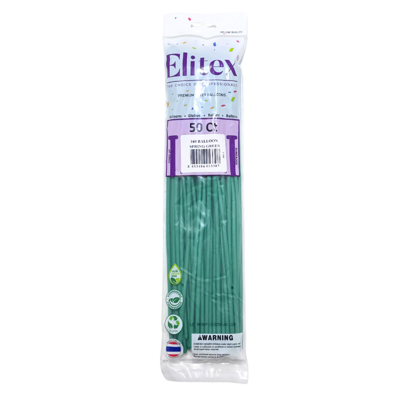 160 Elitex Nozzle Up Spring Green Standard Modeling - Twisting Balloons | 50 Count