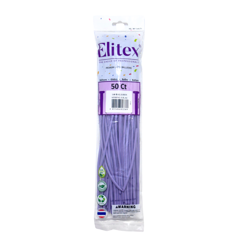 160 Elitex Nozzle Up Spring Lilac Pastel Modeling - Twisting Balloons | 50 Count