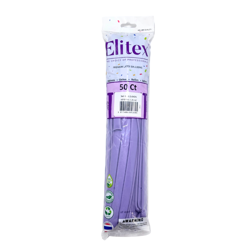 360 Elitex Nozzle Up Spring Lilac Pastel Modeling - Twisting Balloons | 50 Count