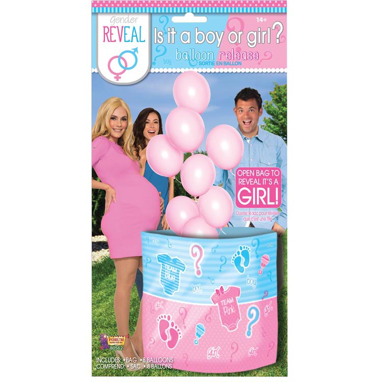 36" x 44" Gender Reveal Bag & Balloons Kit | 1 Count