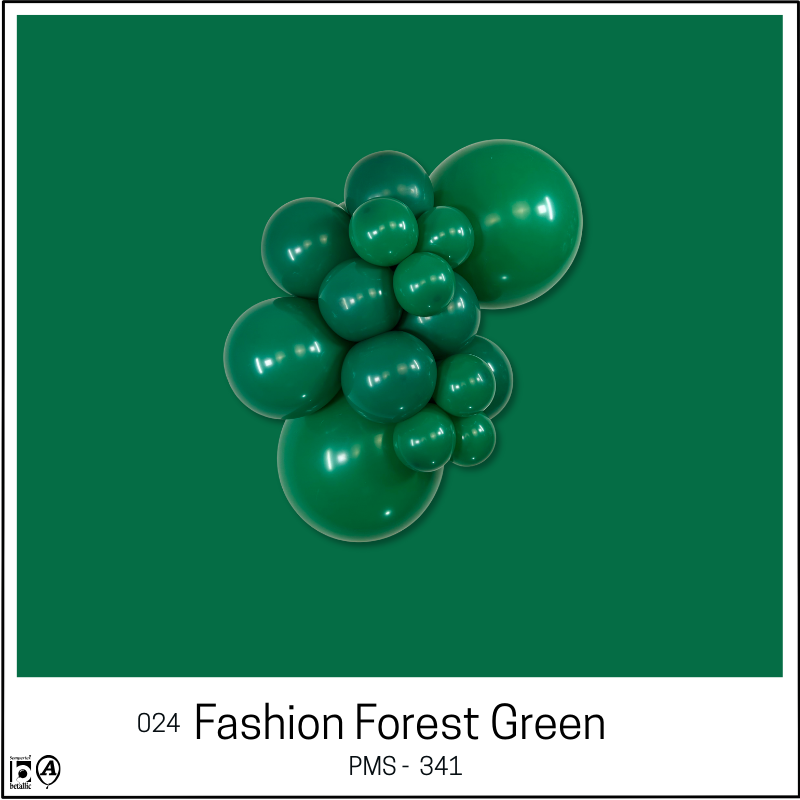 24" Sempertex Fashion Forest Green Latex Balloons | 10 Count