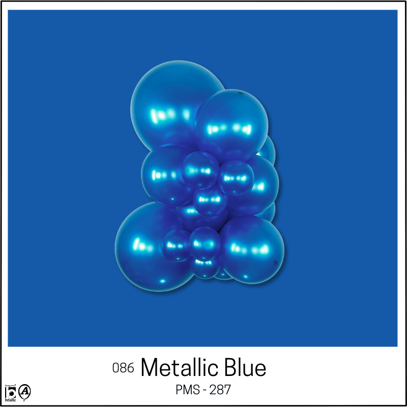 260s Sempertex Metallic Pearlized Blue Twisting - Entertainer Latex Balloons | 50 Count