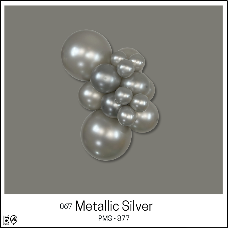 11" Sempertex Metallic Pearlized Silver Latex Balloons | 100 Count