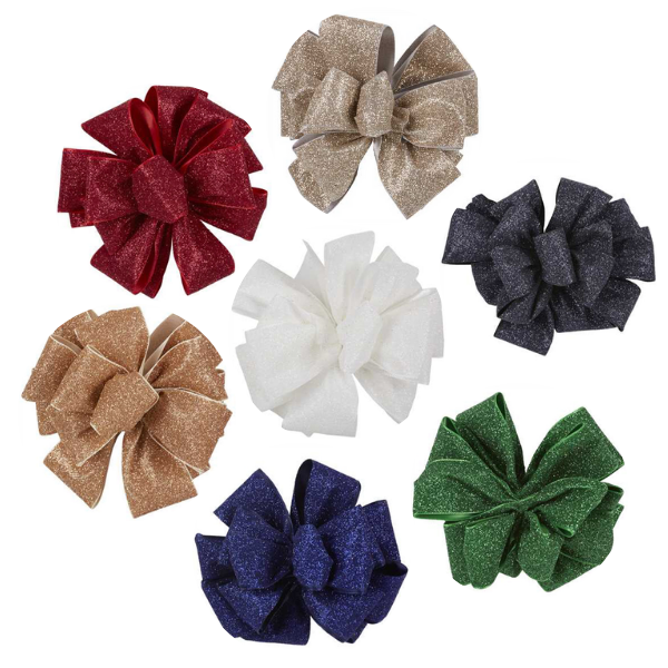 #9 Offray Frosted Emerald Glitter Satin Ribbon - 1 1/2" Wide X 25 Yards Long | 1 Spool