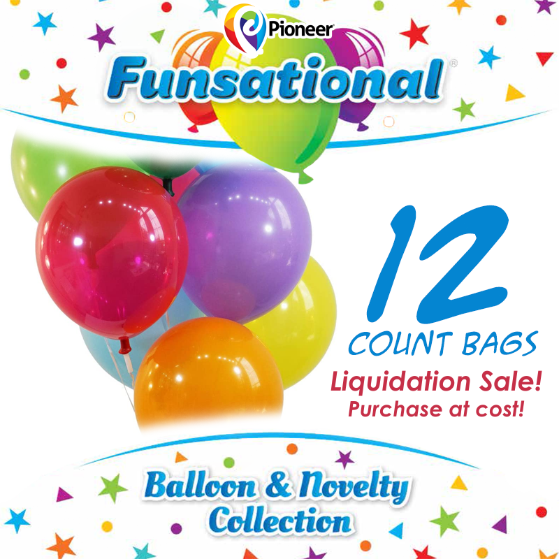 12" Funsational Latex Balloons | 12 Count - Perfect For Balloon Drops!