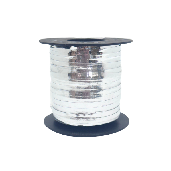 3/16" Offray Silver Crimped Curling Ribbon - 3/16" x 250 Yards | 1 Spool