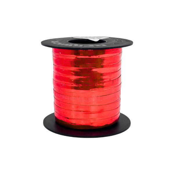 3/16" Offray Hot Red Crimped Glitter Curling Ribbon - 3/16" x 250 Yards | 1 Spool