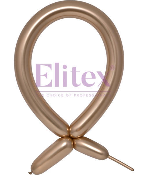 160 Elitex Nozzle Up Gold SuperGlow Modeling - Twisting Balloons | 50 Count