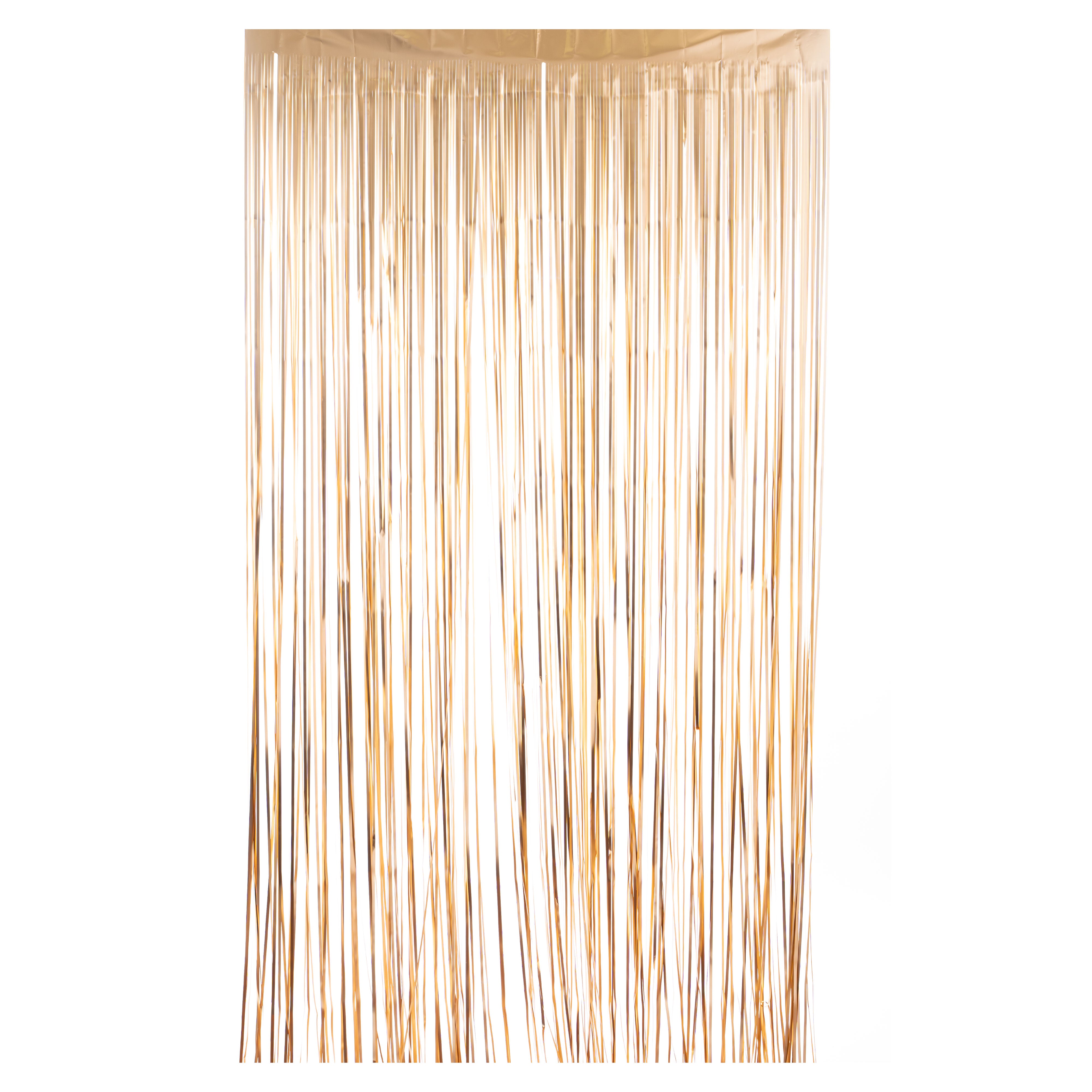 3' x 7' Gold Metallic Foil Fringe Curtain