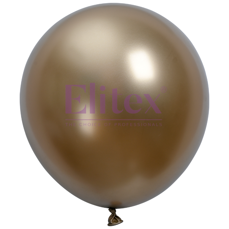 6" Gold Metallic Superglow Round Latex Balloons | 50 Count