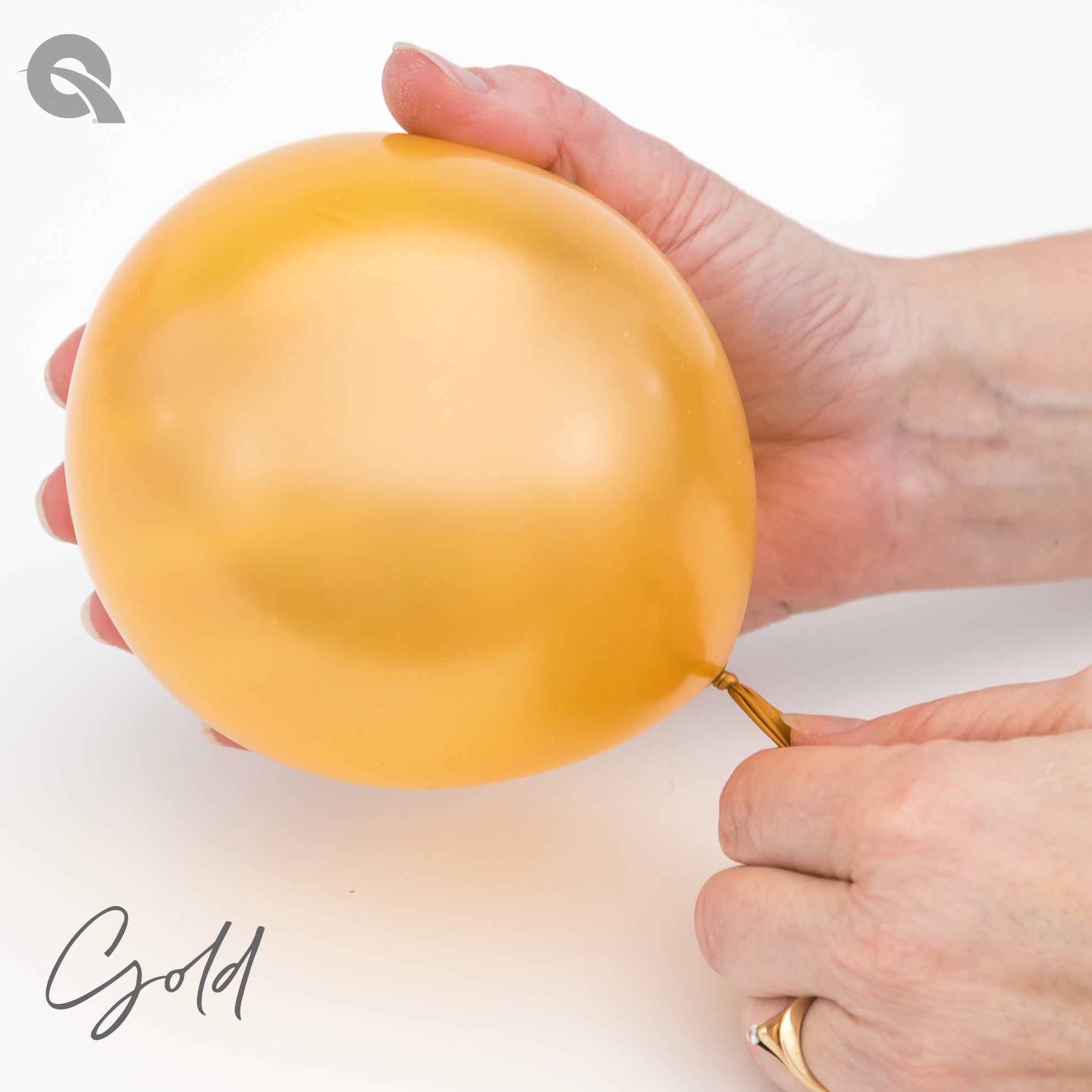 6" Qualatex QuickLink® Gold Latex Balloons | 50 Count