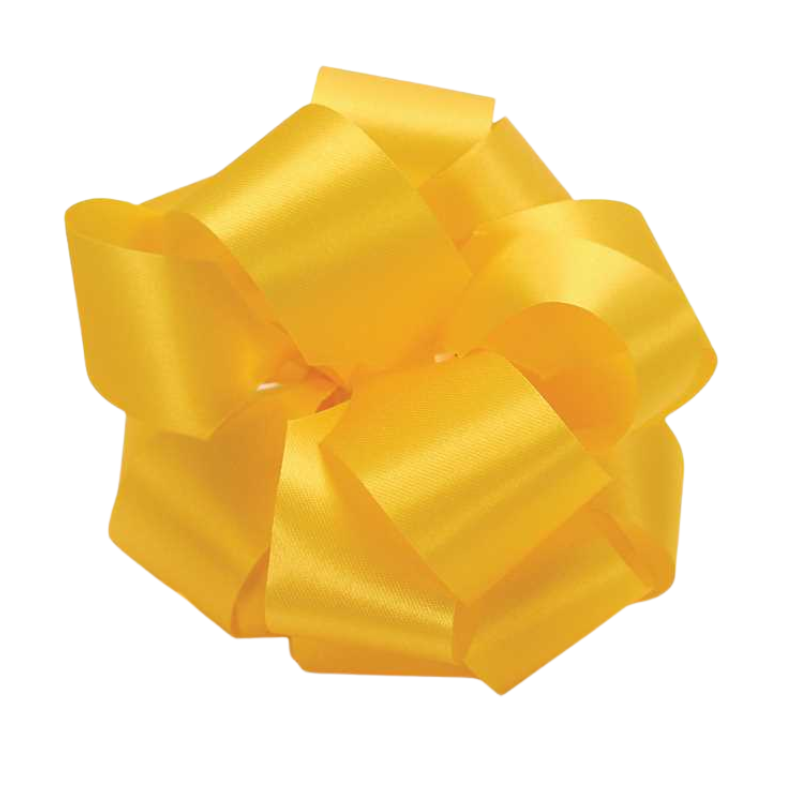 #16 McGinley Satin Golden Yellow Satin Acetate Ribbon - 2 Inches Wide, 100 Yards Long | 1 Spool