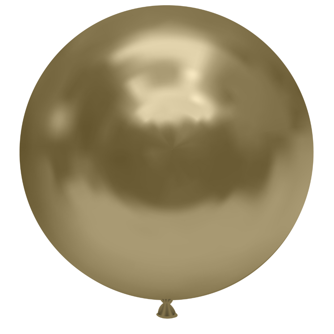 24" TUFTEX Effects Golden - Gold Metallic Latex Balloons | 25 Count