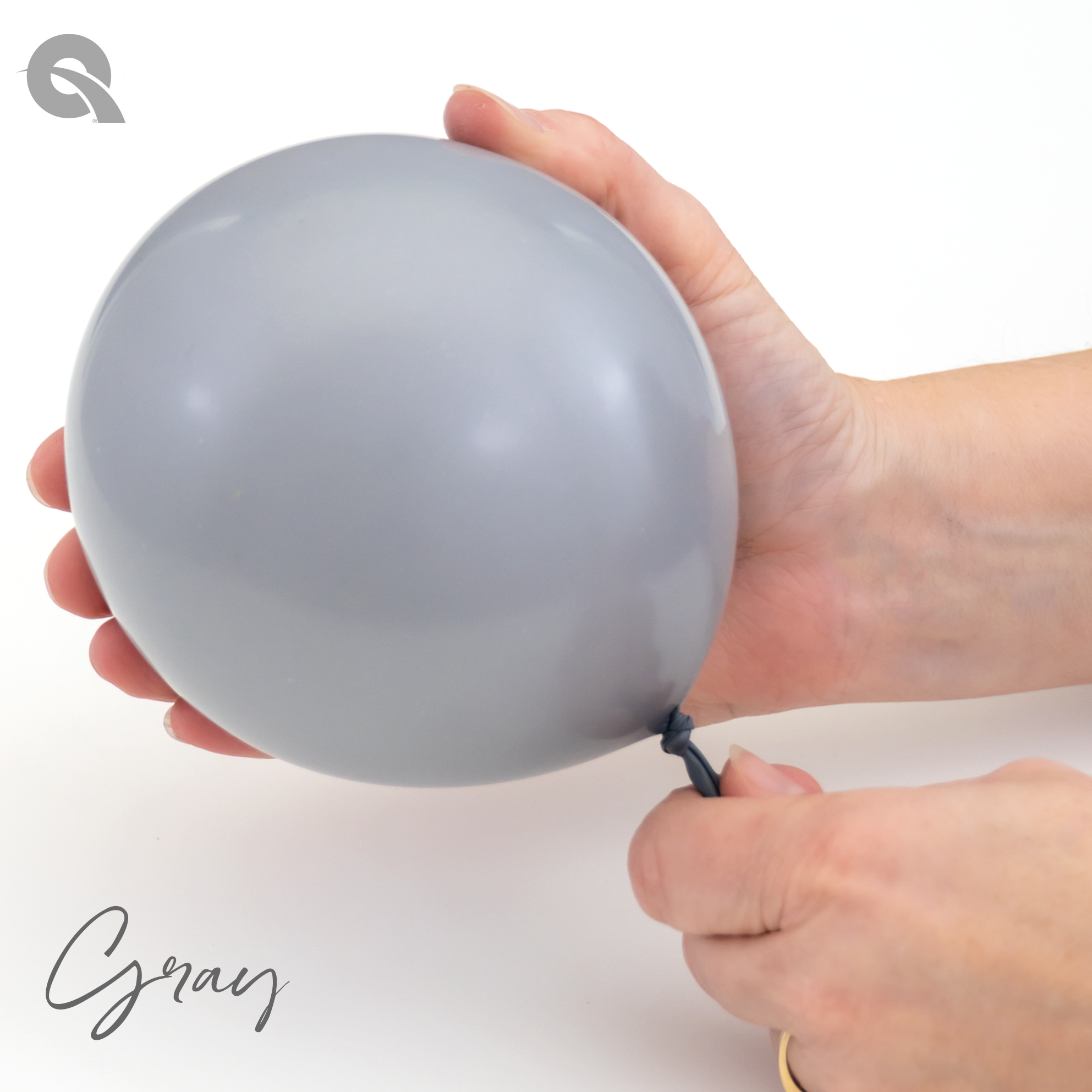 36" Qualatex Fashion Gray Latex Balloons - 3 Foot Giant | 2 Count